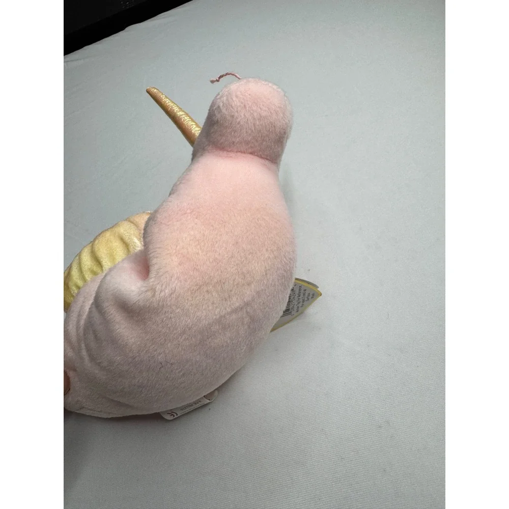 Ty Beanie Baby Swirly the Snail Pink Plush Iridescent Shell 1999 Vintage 4249